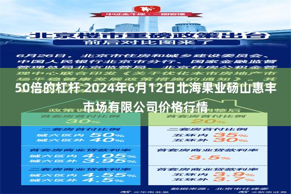 50倍的杠杆 2024年6月12日北海果业砀山惠丰市场有限公司价格行情