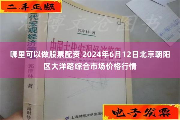 哪里可以做股票配资 2024年6月12日北京朝阳区大洋路综合市场价格行情