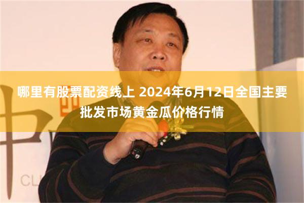 哪里有股票配资线上 2024年6月12日全国主要批发市场黄金瓜价格行情