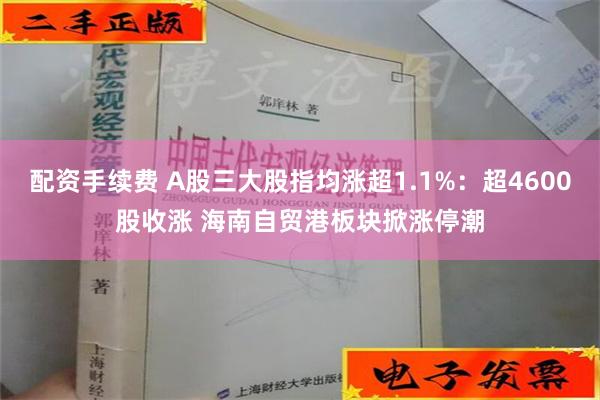 配资手续费 A股三大股指均涨超1.1%：超4600股收涨 海南自贸港板块掀涨停潮