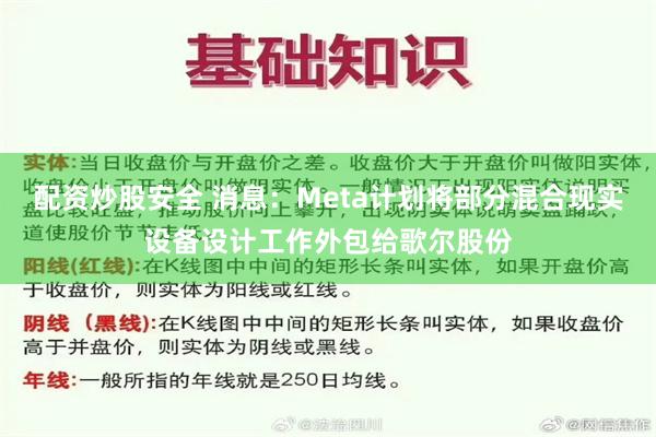 配资炒股安全 消息：Meta计划将部分混合现实设备设计工作外包给歌尔股份